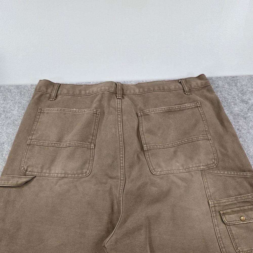 Elwood Pants Men 38x32 Brown Canvas Carpenter Double Knee Front Workwear Utility - Picture 15 of 16